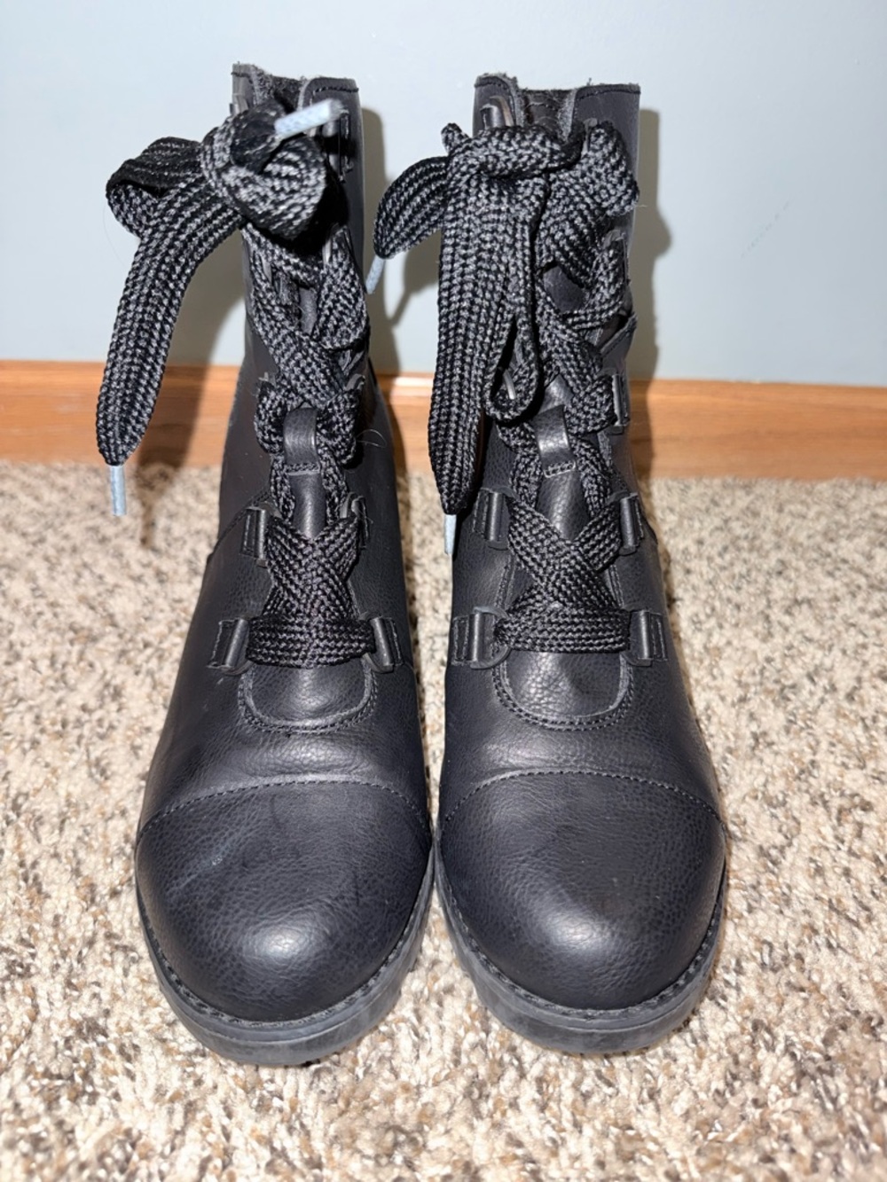 Sorel Women’s Black Lace-Up Combat Boots - Classic Urban Style